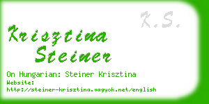 krisztina steiner business card